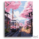 Sakura Express: Cherry Blossom Journey - Paint By Numbers Kit